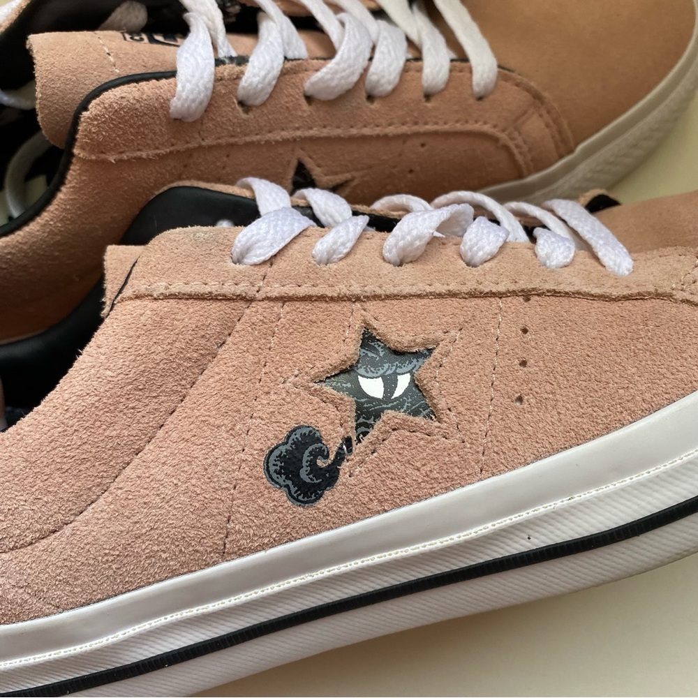 Converse One Star Pro Clay Pink Suede Skate Shoes - Picture 11 of 12
